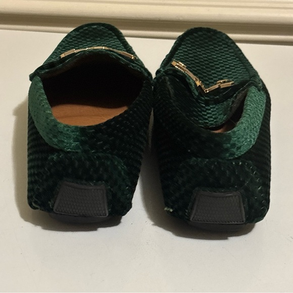 Royalty For Me Green Loafers with Gold Accent - Picture 4 of 8